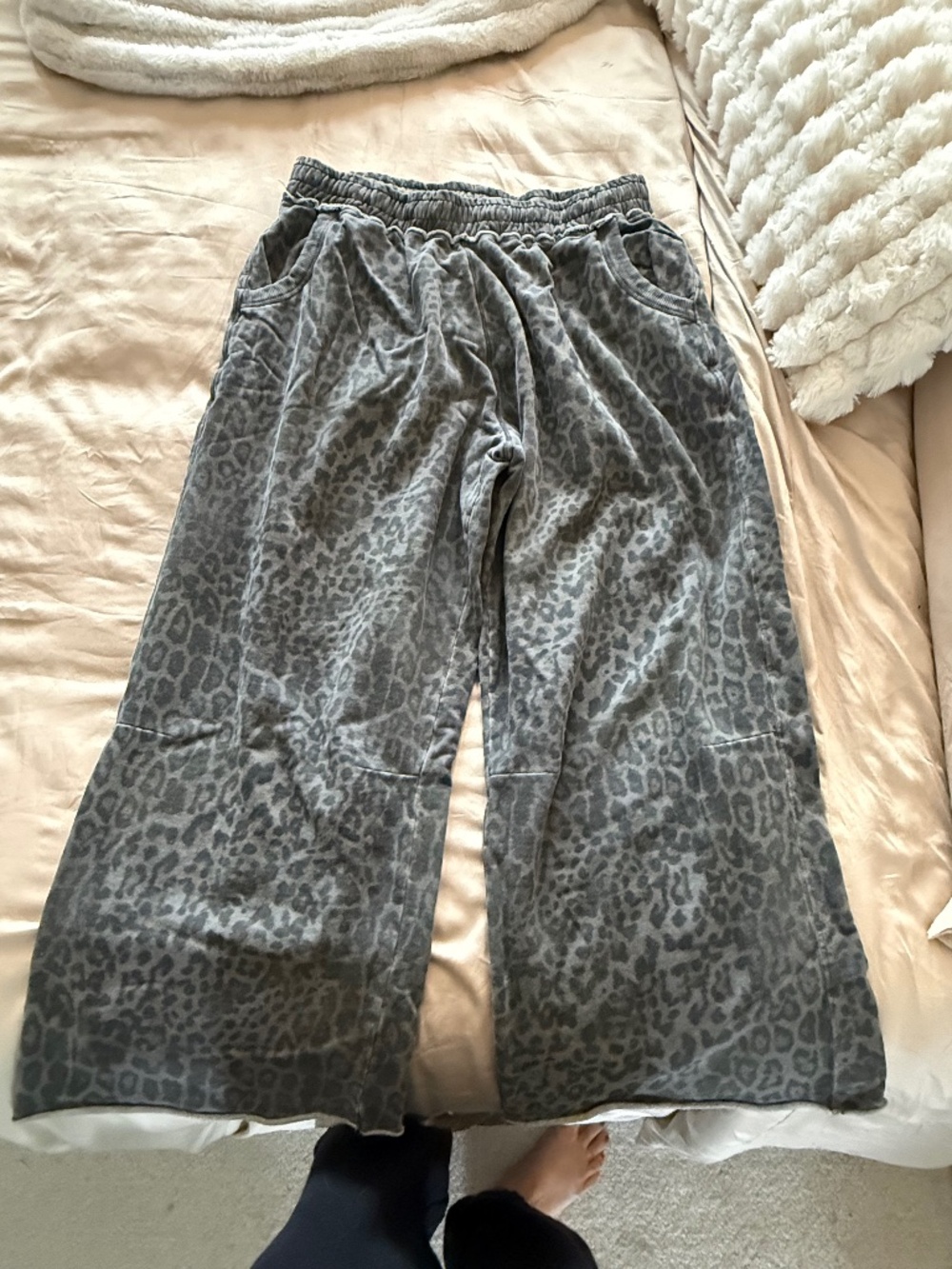Jaded London Charcoal Leopard Monster Joggers Size Large